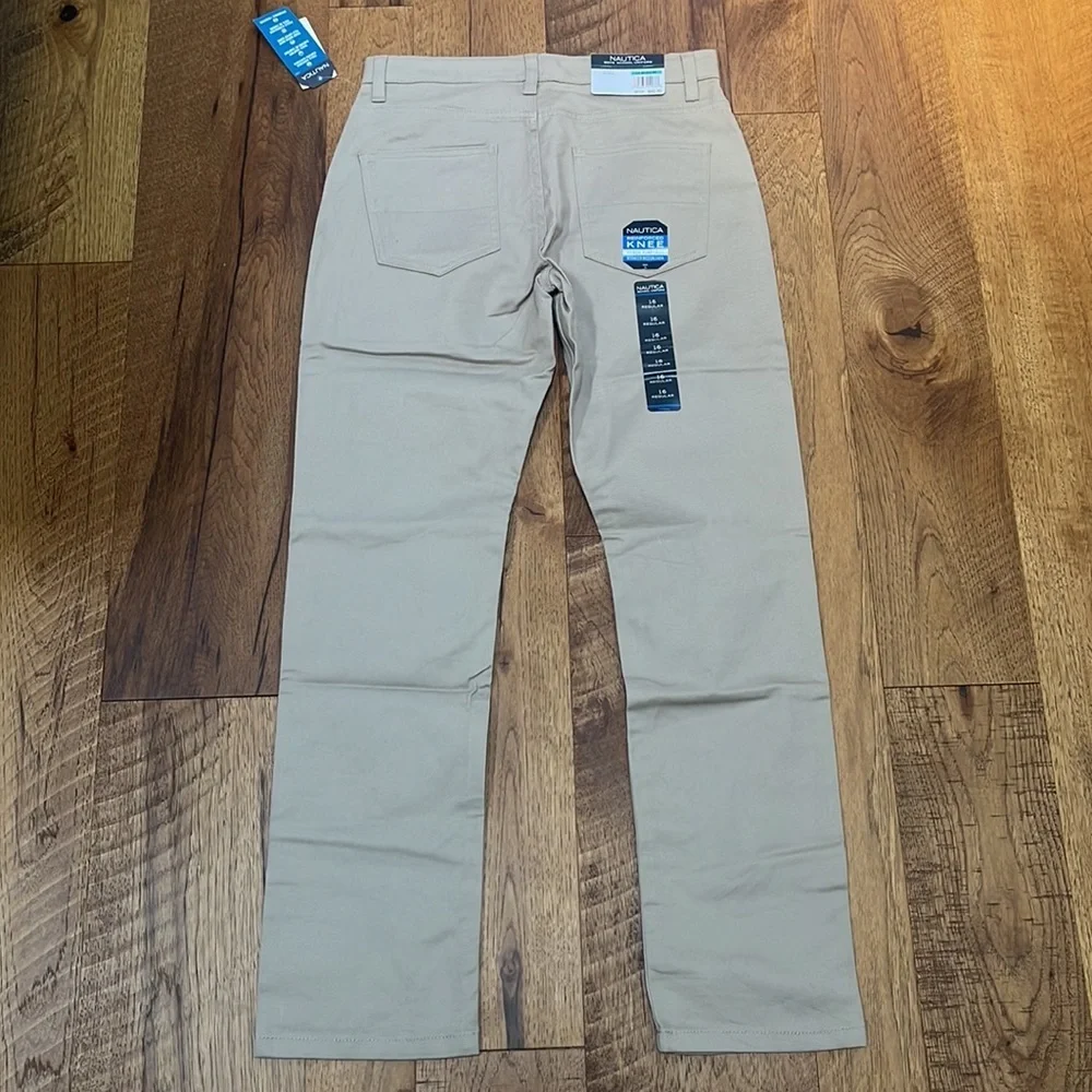 NWT Nautica School Uniform Boy’s Khaki Pants Size 16